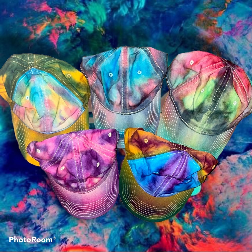 🚨BOGO❗️NWT!🧢CUSTOM MADE TIE-DYE🧢'S! 5 GROOVY Color Choices, Unisex